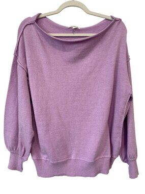 Miracle Sweater Small/Medium Bubble Sleeve Boat Neck Lavender Knitwear Comfort